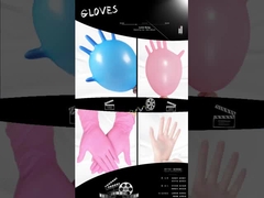 قفازات النتريل الوردية المقاومة للمواد الكيميائية للمختبر