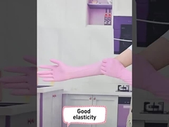 قفازات النتريل الوردية الصناعية المرنة والمرنة قفازات السلامة النترلية غير المهيجة